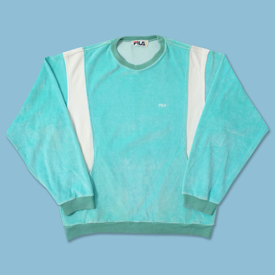 Vintage Fila Velour Sweater Medium 