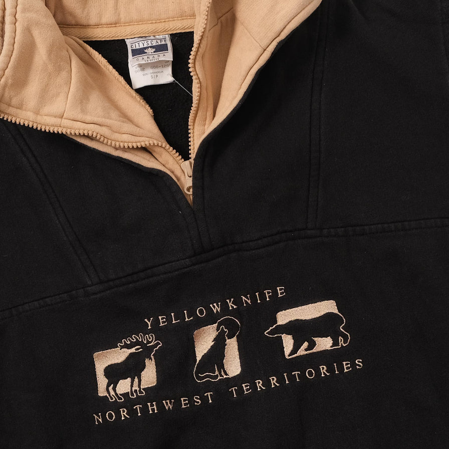 Vintage Yellowknife Q-Zip Sweater Small 