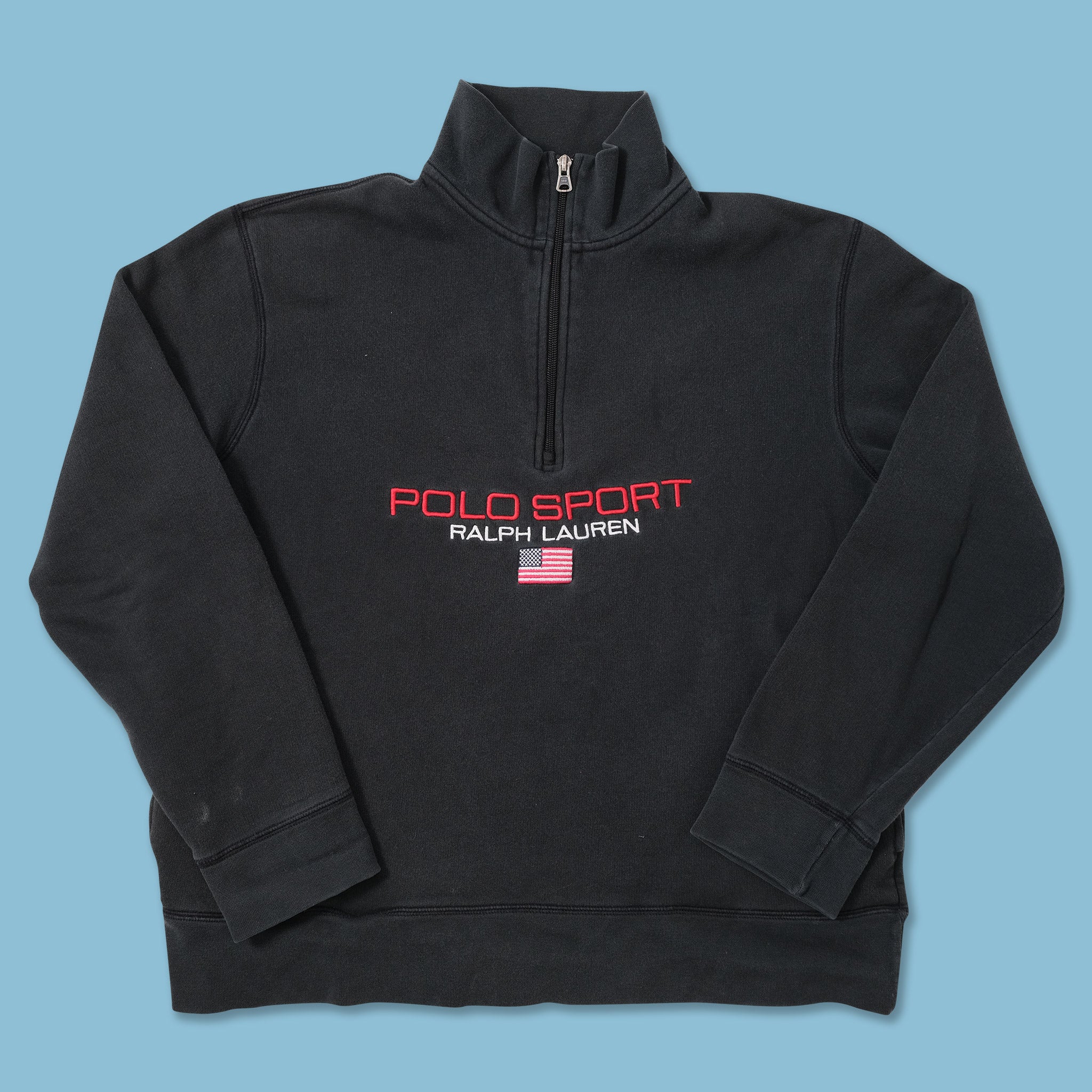Vintage Polo Sport Q-Zip Sweater Medium | Double Double Vintage