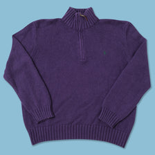 Polo Ralph Lauren Q-Zip Knit Sweater Large 