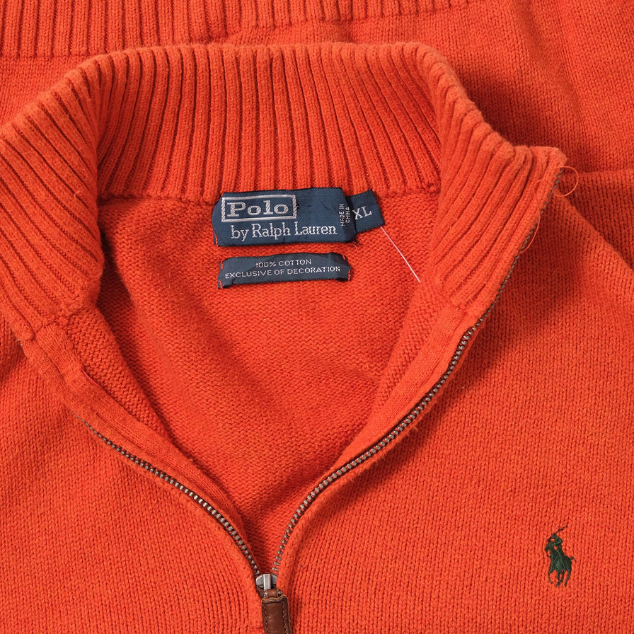 Polo Ralph Lauren Q-Zip Knit Sweater Large 