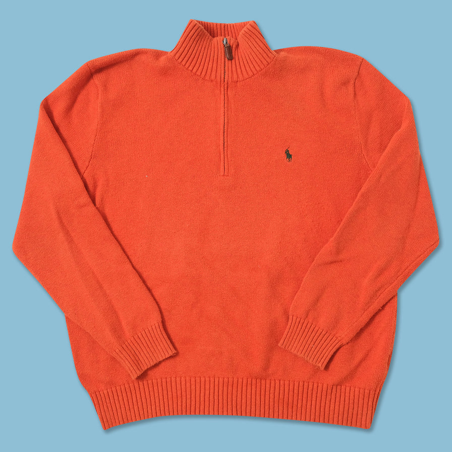 Polo Ralph Lauren Q-Zip Knit Sweater Large 