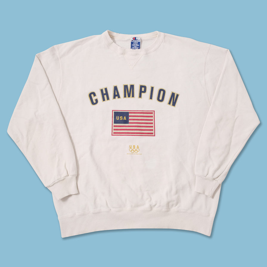 Vintage Champion USA Olympics Sweater Large 