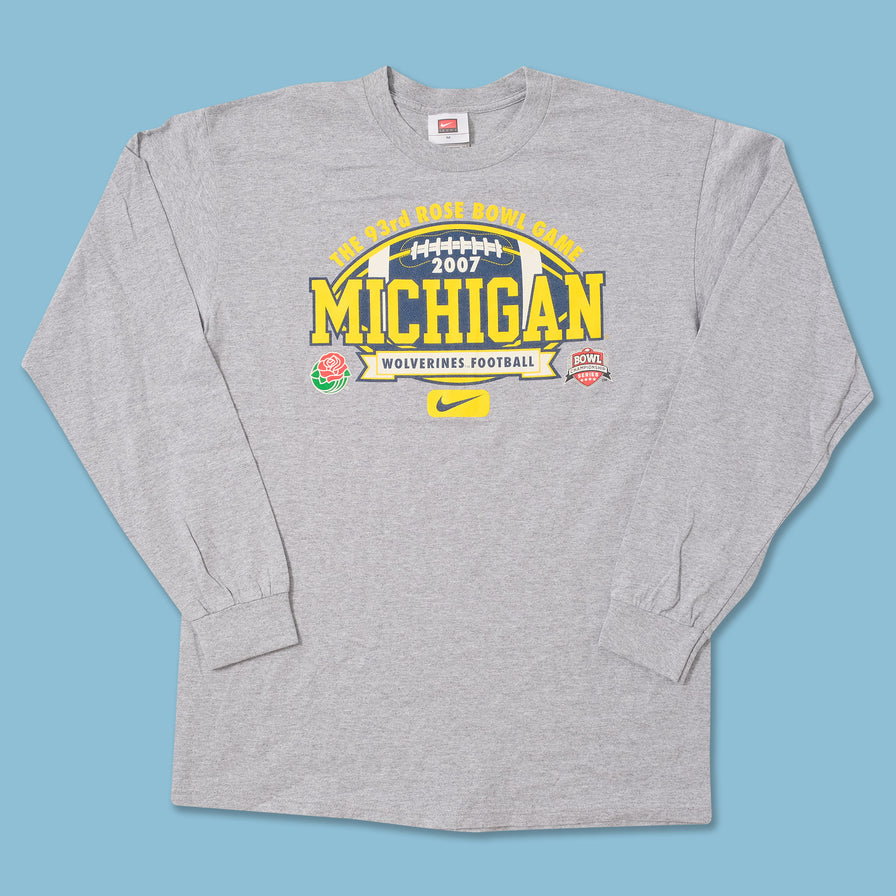 2007 Nike Rose Bowl Michigan Wolverines Longsleeve Medium 