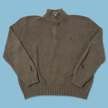 Polo Ralph Lauren Q-Zip Knit Sweater Large 