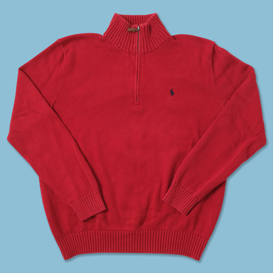 Polo Ralph Lauren Q-Zip Knit Sweater Medium 