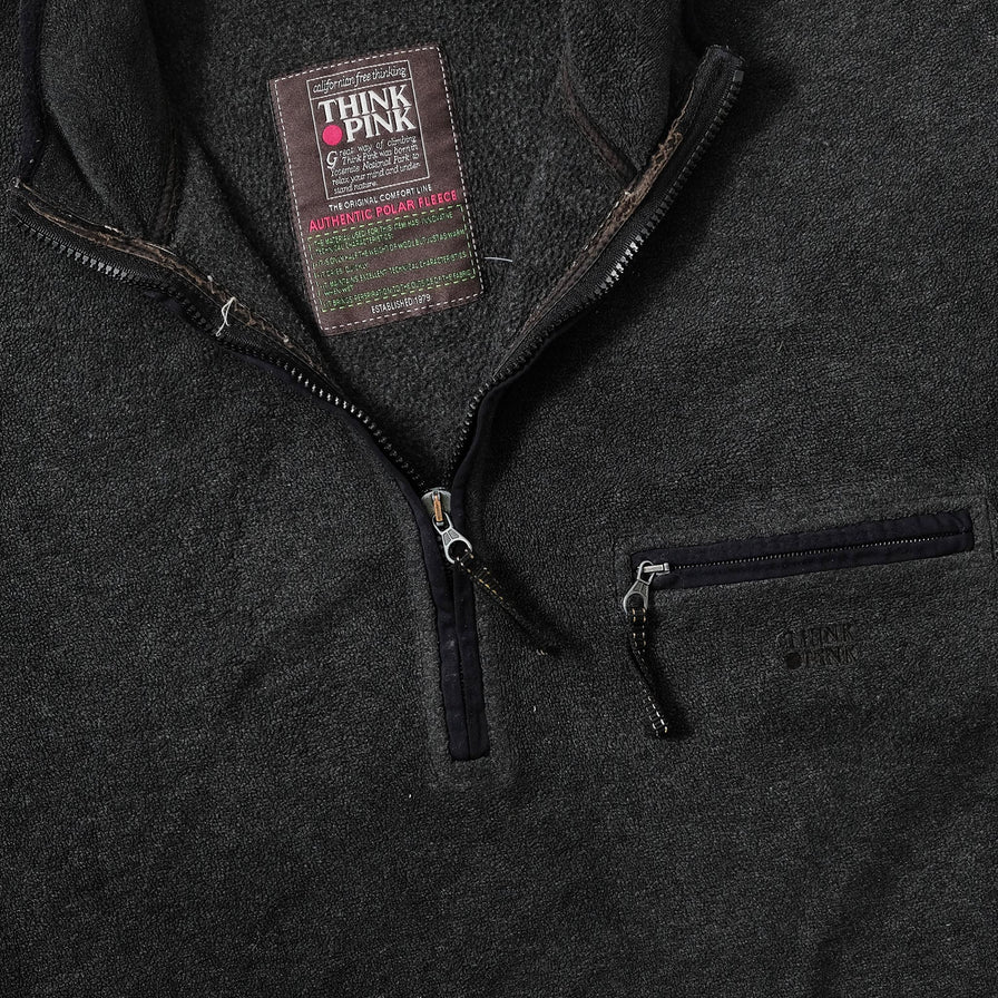 Vintage Think Pink Q-Zip Fleece XLarge 