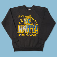 Vintage Be Happy Sweater Medium 