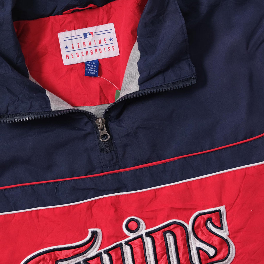 Vintage Minnesota Twins Q-Zip Windbreaker Large 