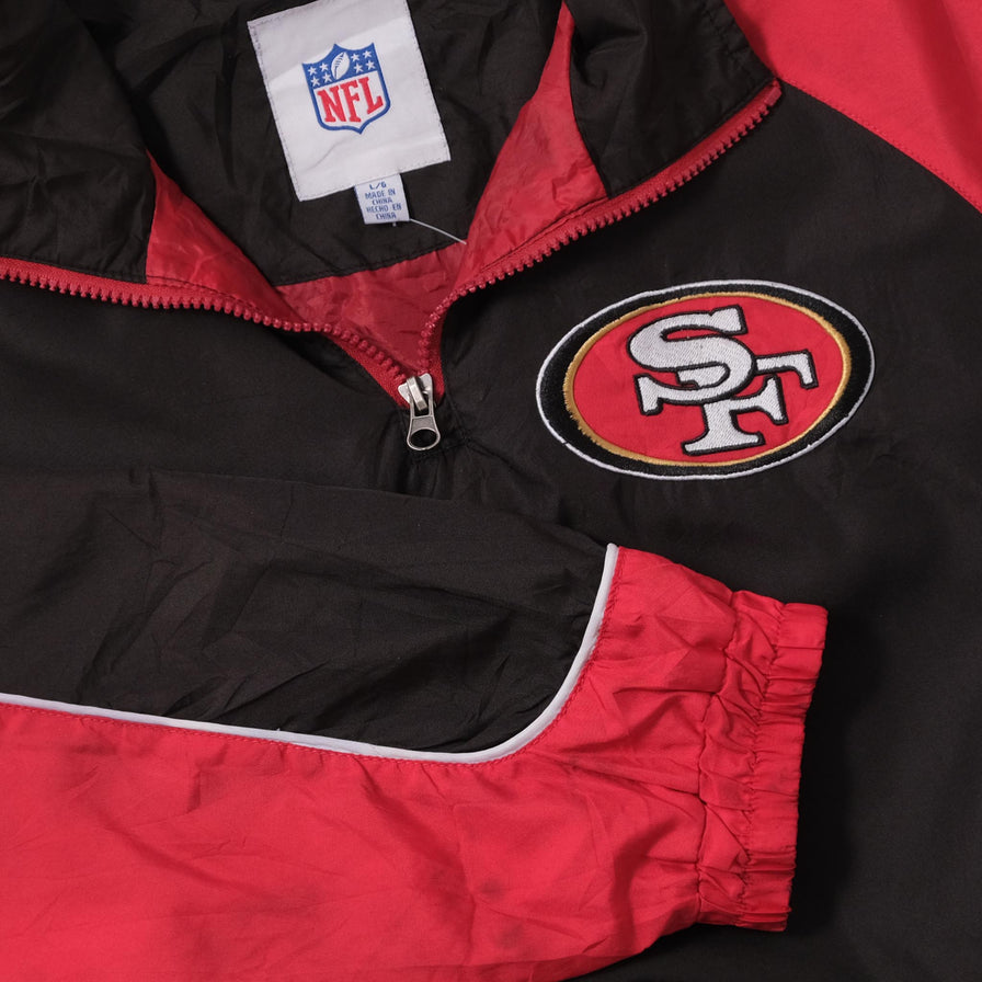 Vintage San Francisco 49ers Q-Zip Windbreaker Large 