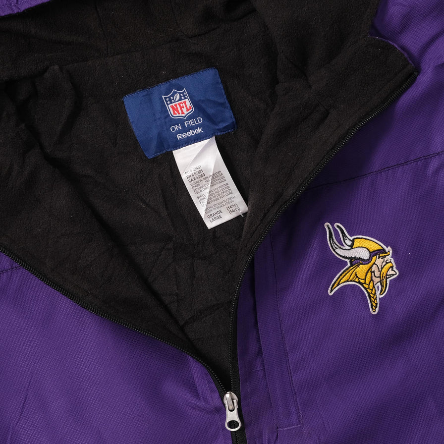 Reebok small logo fleece leggings in purple