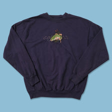 Vintage Fishing Sweater Large 