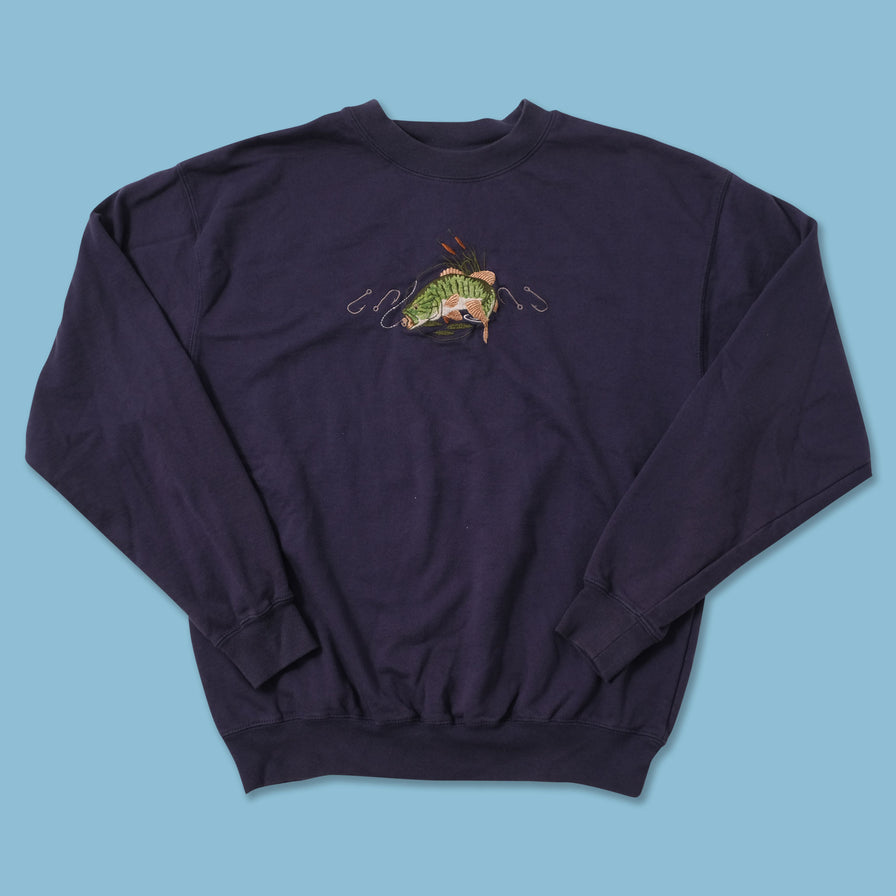 Vintage Fishing Sweater Large 