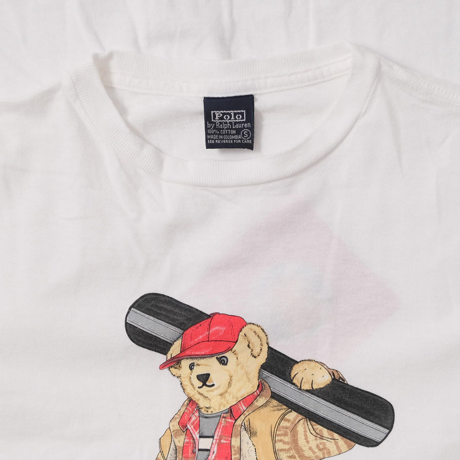 Women's Vintage Ralph Lauren Snowboard Polo Bear Longsleeve XSmall 
