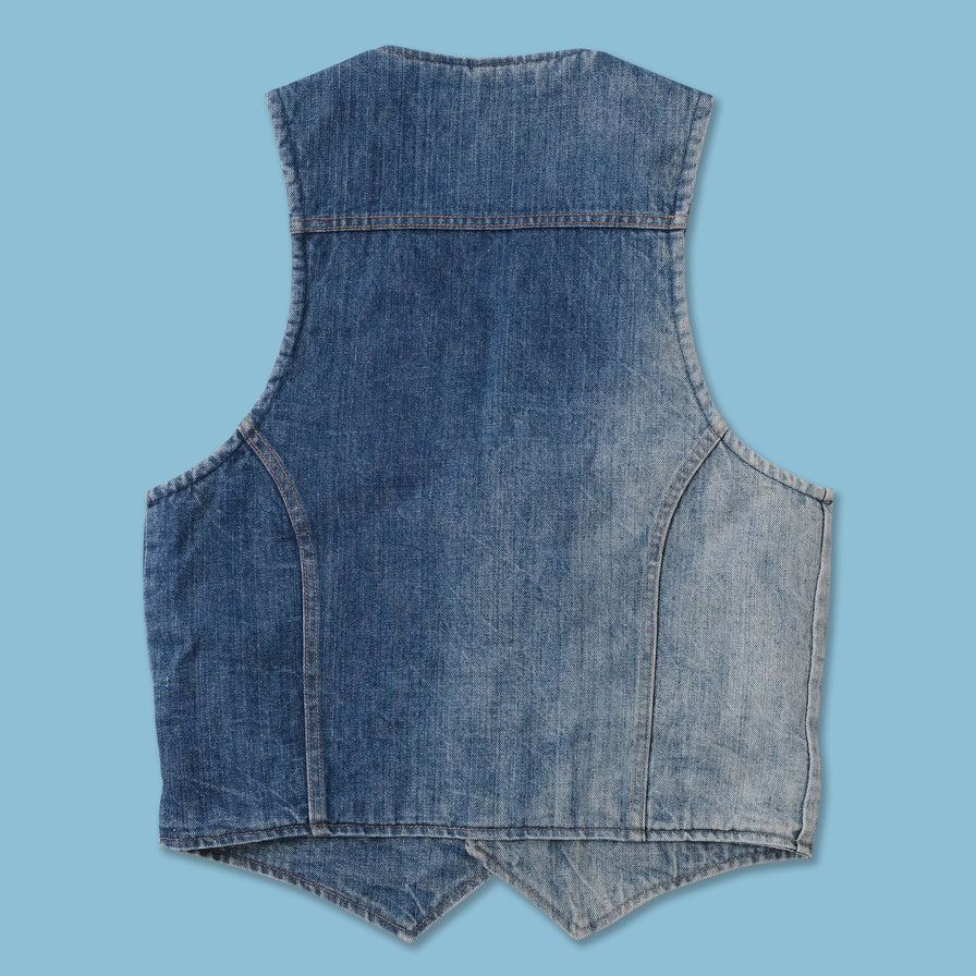 Vintage Women's Dickies Denim Vest Medium 