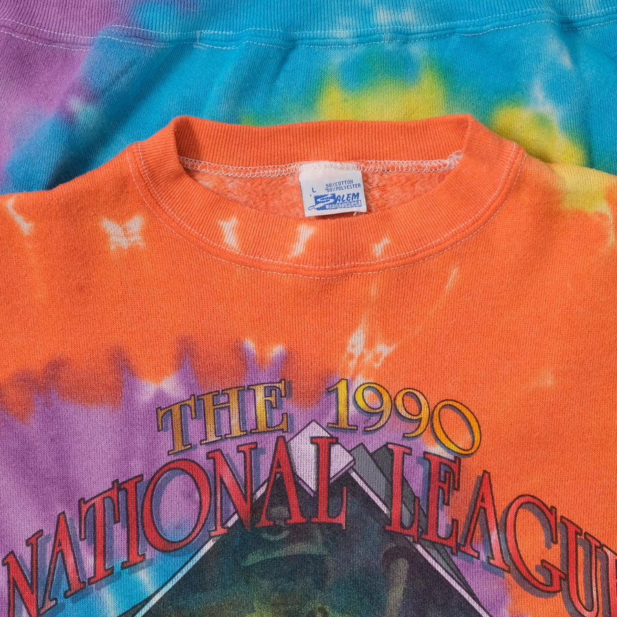 1990 Salem Cincinnati Reds Tie Dye Sweater Large 