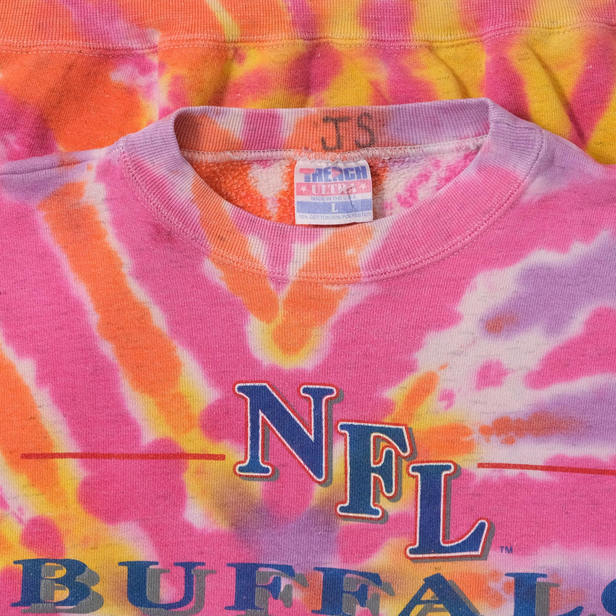 Vintage Buffalo Bills Tie Dye Sweater Large 