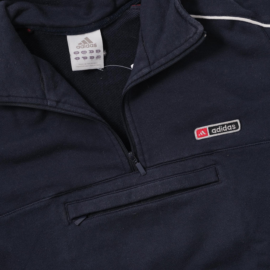 Vintage adidas Q-Zip Sweater Small 