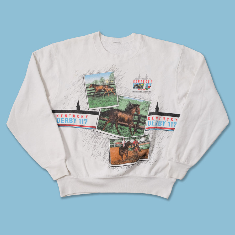 Vintage Kentucky Derby Sweater Medium 