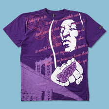 Y2K Raw Blue T-Shirt XLarge 