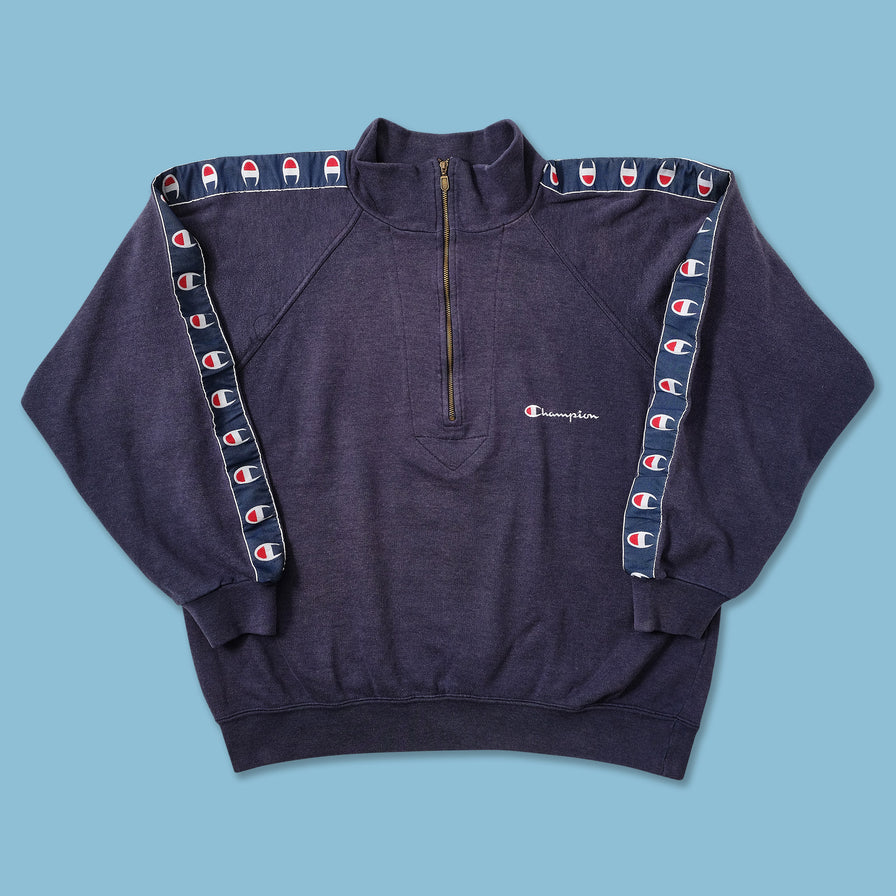 Vintage Champion Q-Zip Sweater Large 