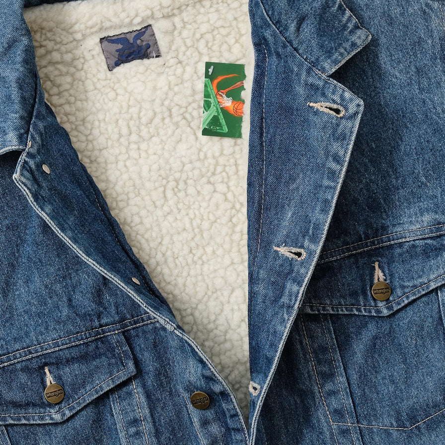 Vintage Wrangler Denim Sherpa Jacket XXL 