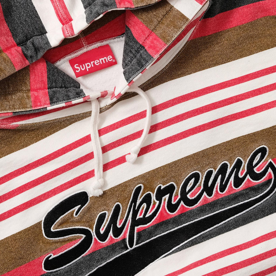 Supreme Striped Hoody XLarge 