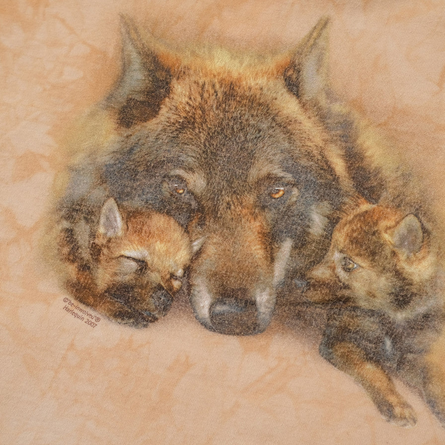 Vintage Wolves Harlequin T-Shirt Medium