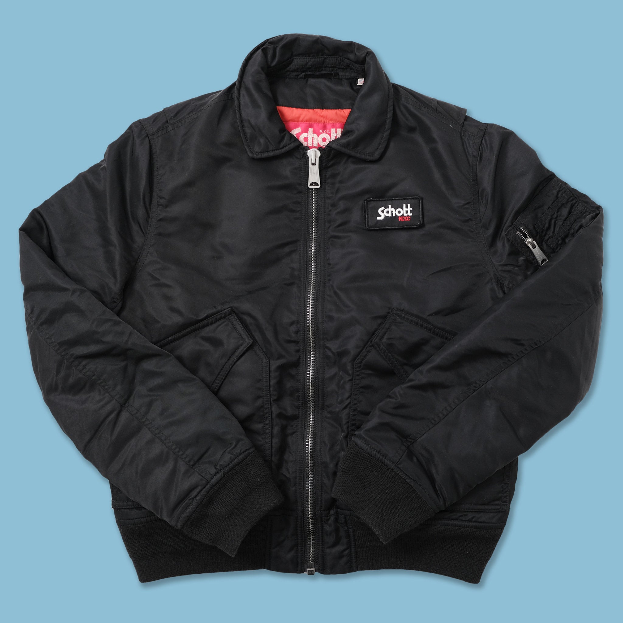 Vintage Schott NYC Bomber Jacket Medium | Double Double Vintage