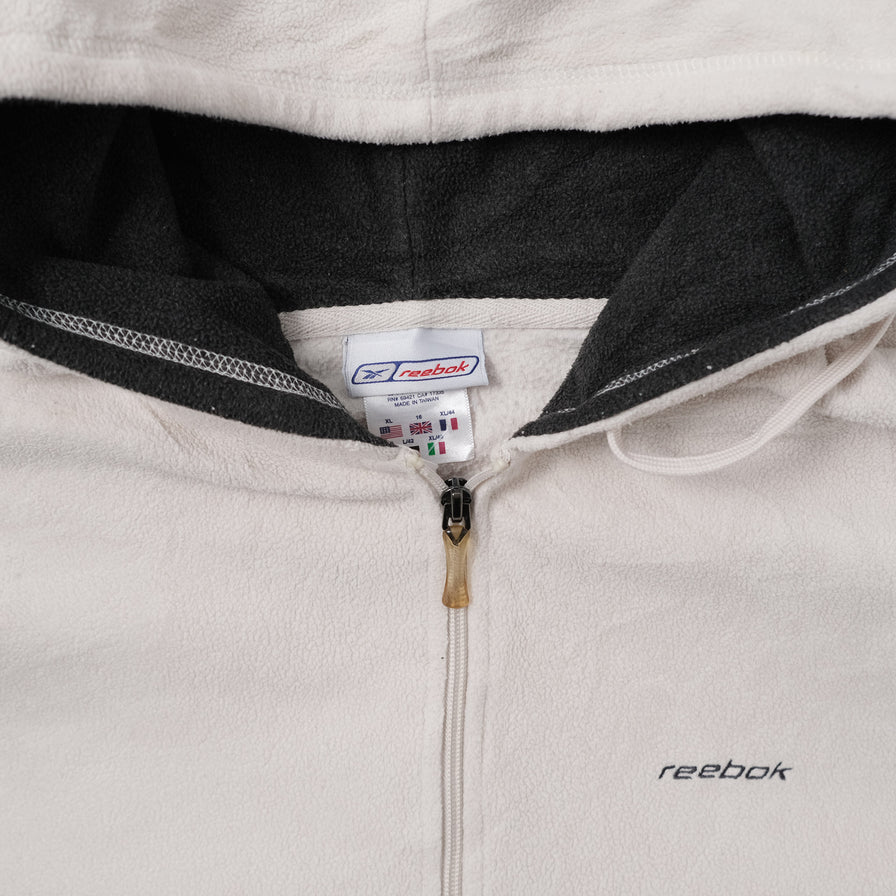 Vintage Reebok Hooded Fleece Jacket Large