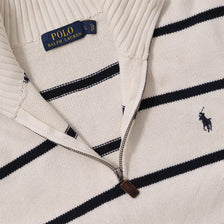 Vintage Polo Ralph Lauren Q-Zip Knit Sweater Large 