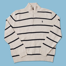 Vintage Polo Ralph Lauren Q-Zip Knit Sweater Large 
