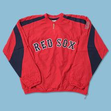 Vintage Boston Red Sox Q-Zip Windbreaker Large 