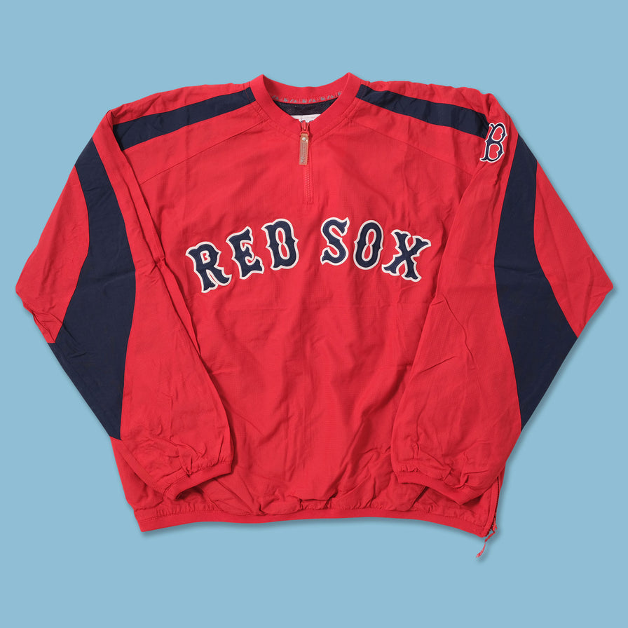 Vintage Boston Red Sox Q-Zip Windbreaker Large 