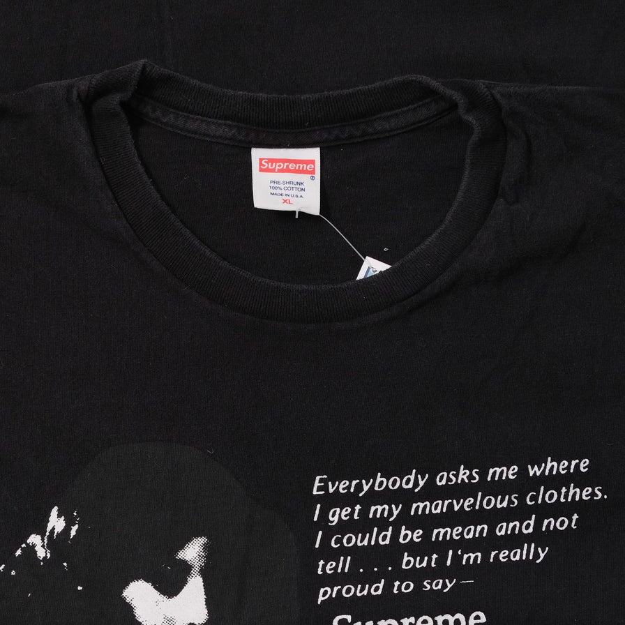 Supreme mean hotsell tee black