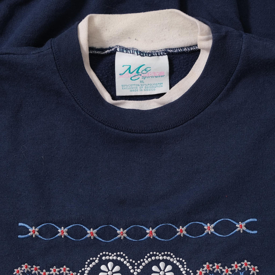 Vintage Hearts Sweater XLarge 