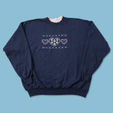 Vintage Hearts Sweater XLarge 