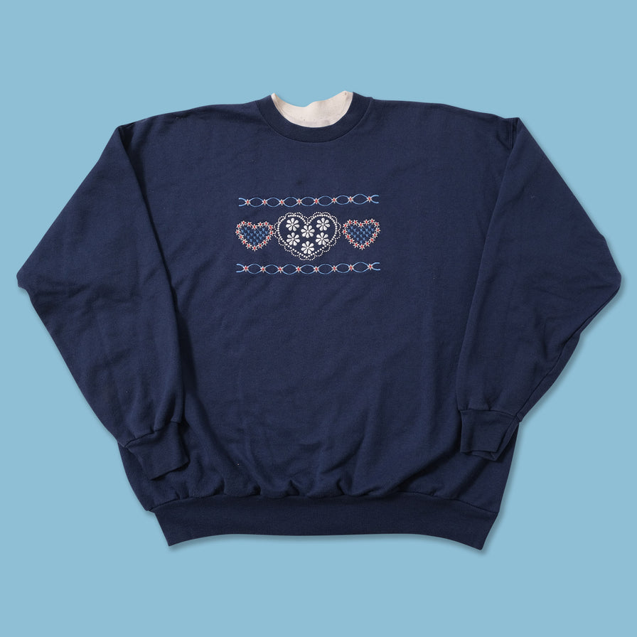 Vintage Hearts Sweater XLarge 