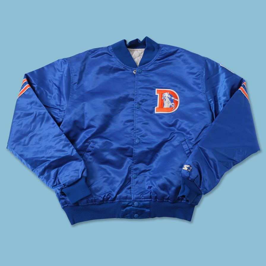 Vintage Starter Denver Broncos Satin College Jacket Large 