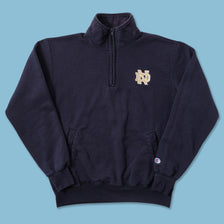 Champion Notre Dame Q-Zip Sweater Medium 
