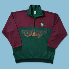 Vintage New Lions Manhattan Q-Zip Sweater Large 