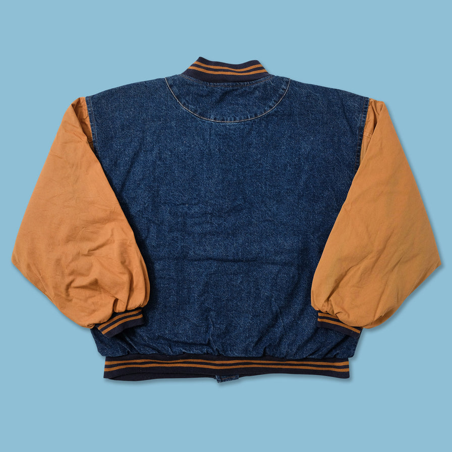 Vintage Denim Varsity Jacket Medium 