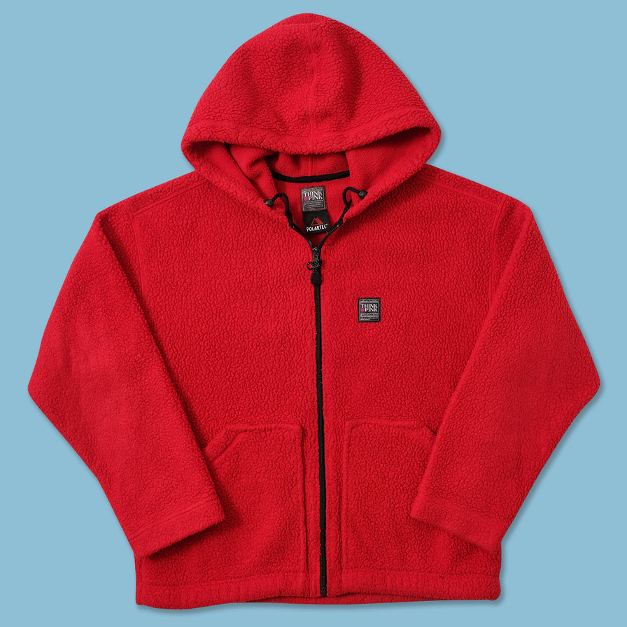 Vintage Think Pink Polartec Deep Pile Fleece Jacket Medium 