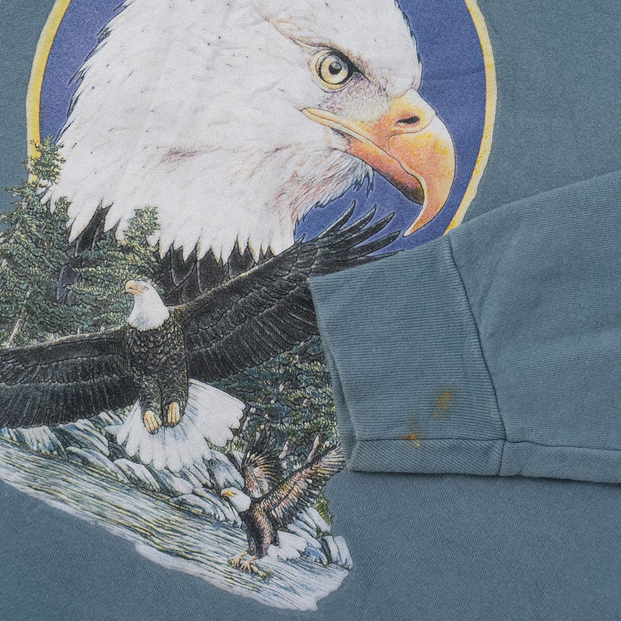 Vintage Bald Eagle Sweater XLarge