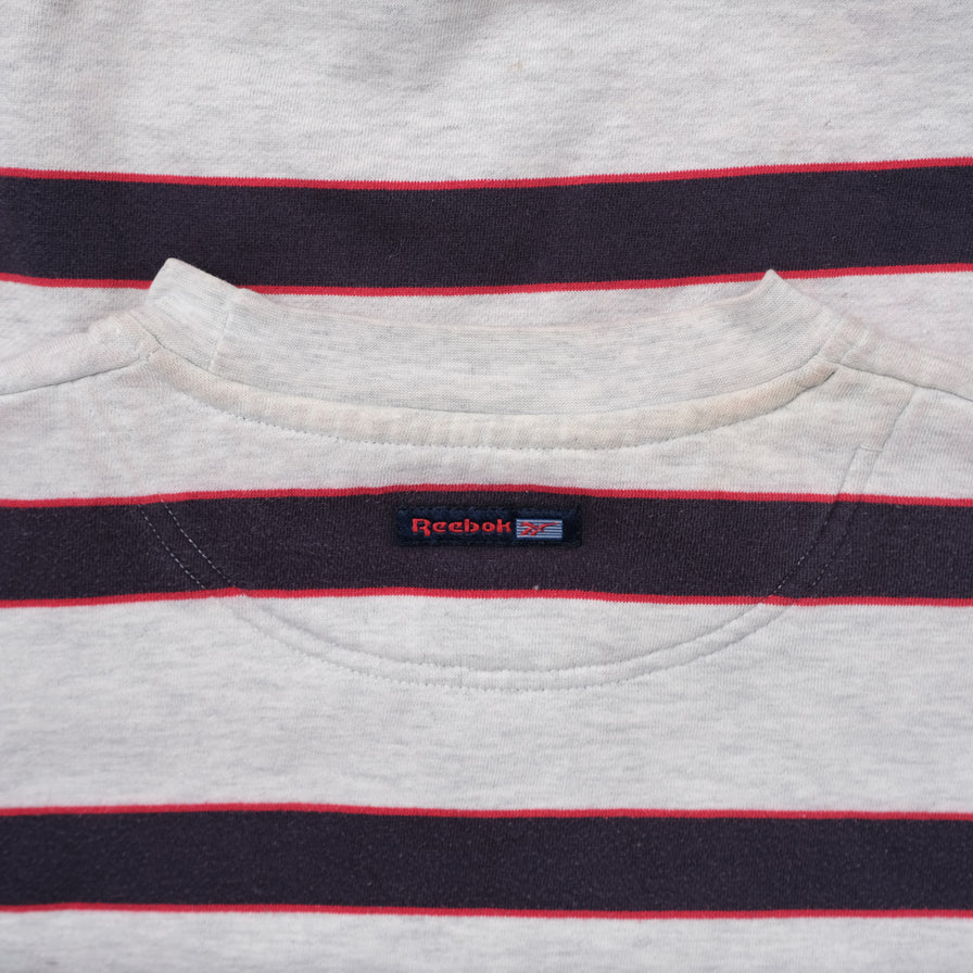 Vintage Reebok Striped Sweater Medium