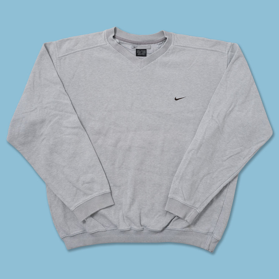 Vintage Nike V-Neck Mini Swoosh Sweater Large