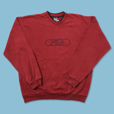 Vintage Fila V-Neck Sweater Large