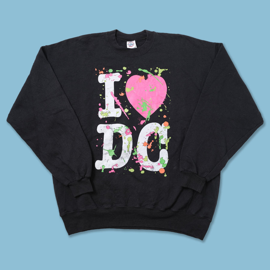 Vintage I LOVE DC Sweater XLarge