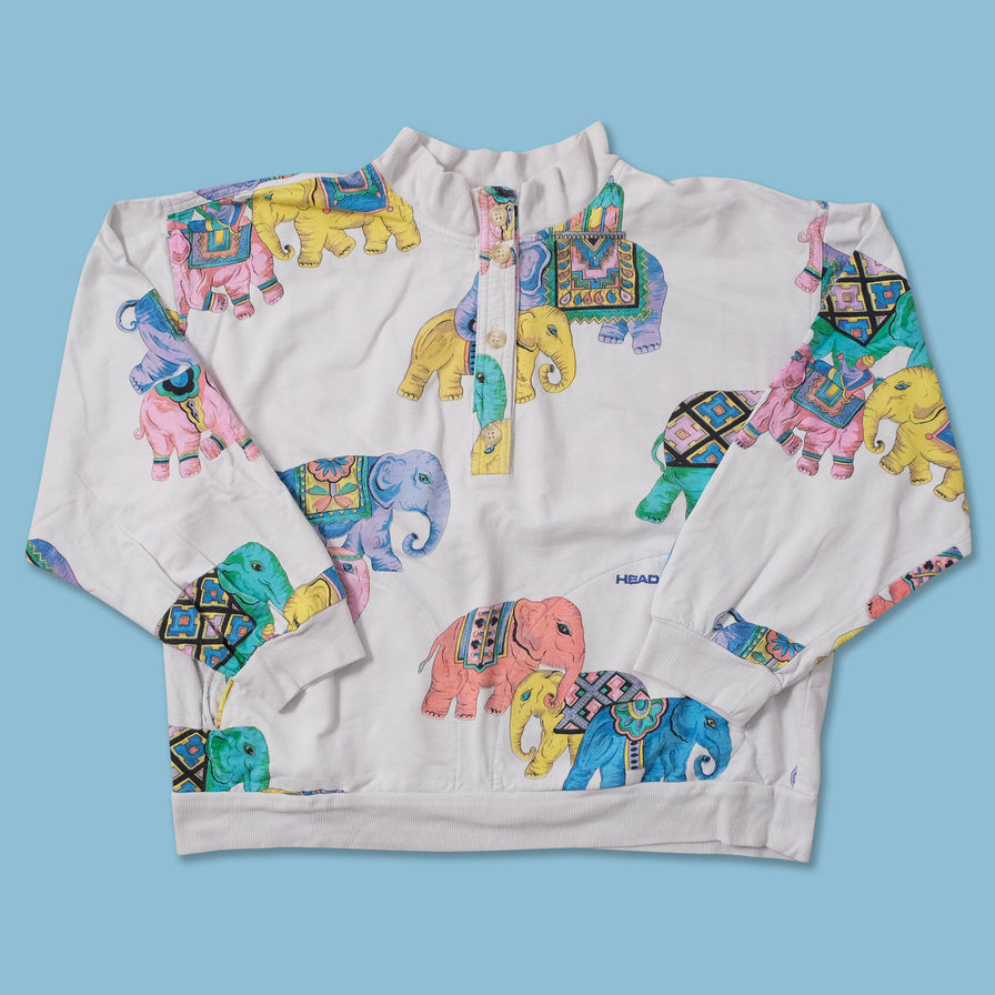 Vintage Women's Head Elephant Sweater Small 