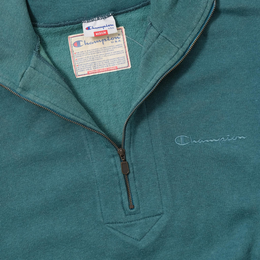 Vintage Champion Q-Zip Sweater Large 